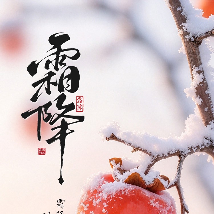 霜降配色灵感｜霜染柿红，色撷冬初暖意